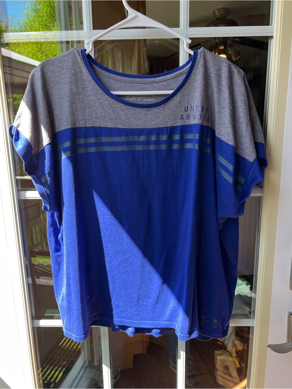 Under Armour Blue and Gray Women’s Short Sleeve Athletic Tee